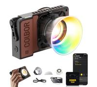 Luz Video, COLBOR Wonder W60R 60W RGB Foco Video Portátil 345g Iluminación Continua DC/Tipo C con App para Filmación Entrevistas Transmisión en Interiores Exteriores, Luz-Video-Foco-LED-Fotografia