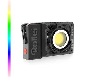 Luz Video, Rollei Lux 100W RGB Foco Vídeo Profesional 360 Colores Portátil 345g, Iluminación Continua DC/Tipo C con Candela App para Filmación Entrevistas Transmisión, Luz-Video-Foco-LED-Fotografia
