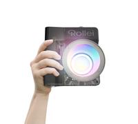 Luz Video, Rollei Lux 100W RGB Foco Vídeo Profesional con 71 WH Empuñadura Batería, Iluminación Continua DC/Tipo C con Candela App para Filmación Entrevista Transmisión, Luz-Video-Foco-LED-Fotografia