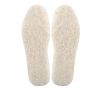 LUZAYA Plantillas de piel de oveja para hombres y mujeres, inserciones de forro polar de lana de primera calidad, acogedoras, cálidas y suaves, Blanco, US 13 M