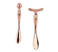 Luzen - 2 aplicadores de crema para ojos de aleaci n de metal, esp tula, mascarilla facial, masajeador de crema para ojos, herramienta para masaj