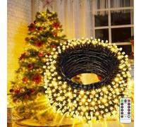 Luzes Natal Exterior 60M 600 LEDs con Control Remoto, Guirnalda Navidad con Memoria 8 Modos de Luz, Impermeabile Guirnalda Luces Exterior per Arvore, Giardino, Natale, Balcon, Decoraciones Navideñas