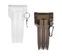 Luzhengyang 2 cajas de dardos portátiles transparentes para llaveros, juego de fundas de Steeldards, compacto y fácil de transportar para los amantes de los dardos, soporte de almacenamiento moderno