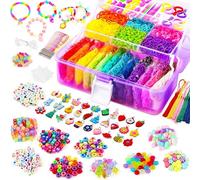 LUZOON 12000+ PCS Gomas Para Hacer Pulseras Kit XXL 30 Colores Gomas Elásticas Plásticas Kit Gomas Pulseras y Collares Bricolaje Manualidad para Niños Regalos de Cumpleaños de Navidad (Caja Púrpura)