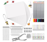 LUZOON 213 Pcs Plastico Magico Shrink Plastic, Incluye A4 20 Hojas de Plástico Encogible, Termocontraíble Shrink Plastic para Hacer Llaveros para Niños Manualidades DIY
