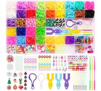 LUZOON Gomas Para Hacer Pulseras, 2700+ 36 Colores Gomas Elásticas Plásticas kit, gomas pulseras, Gomas para Pulseras para Hacer Pulseras y Collares