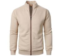 LUZOUCHE Chaqueta de entretiempo para hombre, chaqueta bomber, sudadera con capucha, chaqueta sin capucha, chaqueta deportiva monocolor, chaqueta deportiva, chaqueta para exteriores, chaqueta de punto