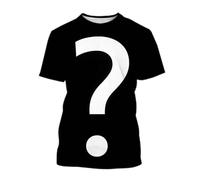 LuzoyaoLZY Art Question Mark 3D Impreso Camiseta de Manga Corta para Hombres y Mujeres Divertido Casual Streetwear tee Tops