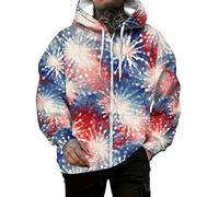LuzoyaoLZY Sudadera de Hombre con Cremallera Completa y Bolsillos Estampado de Calavera Corazón Geométrico y Helado Manga Larga Streetwear Tops con Capucha