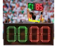 Luzphened Marcador electrónico LED, Marcador electrónico Tablero de sustituciones de fútbol de 4 dígitos Fuera for Atletismo y competición para Juegos Deportivos, Fútbol SingleSided