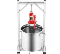 Luzphened Prensa de Frutas de 12 L/22 L/36 L, Fruta y Vino, Prensa Aceite Oliva, exprimidor de Uvas, Prensa Manual de Frutas Acero Inoxidable, Prensa de Sidra, Prensa para Hacer Aceite de Oliva 36L