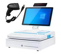 Luzphened Terminal Caja registradora con Pantalla táctil para Comercio minorista de 15,6 Pulgadas, Caja registradora, Impresora integrada de 58 mm, Caja registradora para Empresas y Negocios G-4+64GB