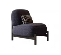 LUZZILE Sofacama - Sofá individual estilo nórdico simple, color crema, para sala de estar, sofá pequeño de piel de cordero perezosa para habitación (B)