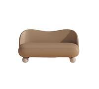 LUZZILE Sofacama - Sofá pequeño retro para apartamento, doble sin brazos, para sala de estar, dormitorio, sofá de cuero para habitación