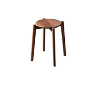 LUZZILE Taburete Corto Taburete de Madera Nogal Negro, Taburete Mesa Centro for Sala Estar, Dormitorio, tocador, Cuadrado Maquillaje Simple(A)