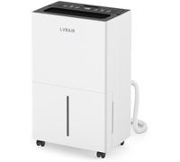 LVBAIR Deshumidificador eléctrico de 20 l/día, potente deshumidificador, ahorro de energía, portátil, 3 modos y control inteligente de humedad, deshumidificador eléctrico
