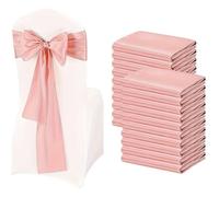 LVCHAO 17.5x274cm Silla de satén Fajas Arcos Cubierta Cintas Banquete Boda Fiesta Acción Gracias Cinta Trasera Decoraciones para Banquetes y Fiestas(Pink,15pcs)