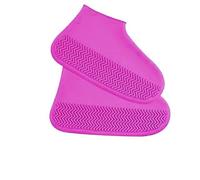 LVCHAO 2pcs Waterproof Shoe Covers Silicone Anti-Slip For Outdoor Rainy Day Reusable Cover Para uso Exterior(Pink,M (35-39))