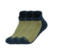 LVCHAO 3 pares de calcetines pilates antideslizantes silicona for mujer, transpirables, for yoga, fitness, danza, ballet, deportes, algodón Para Yoga, Danza(3Pairs Green)