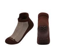 LVCHAO 3 pares de calcetines profesionales pilates for mujer, antideslizantes, transpirables, for yoga, fitness, deportes, ballet, danza, sala estar Para Yoga, Danza(Brown)