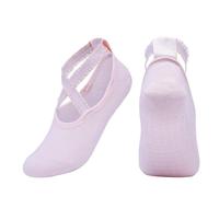 LVCHAO 3 pares de calcetines yoga con encaje for mujer, silicona, antideslizantes, punta redonda, sin espalda, transpirables, algodón, for pilates, ballet y danza Para Yoga, Danza(Color3)