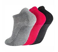 LVCHAO 3 pares de calcetines yoga for mujer, antideslizantes pilates, con agarre for, for Para Yoga, Danza(3 Pairs Mixed01)