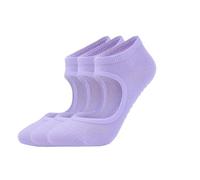 LVCHAO 3 pares de calcetines yoga sin espalda for mujer, silicona, antideslizantes, for danza, ballet, fitness, deportes, algodón, for entrenamiento y pilates Para Yoga, Danza(Color-14)