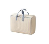 LVCHAO Bolsa de Almacenamiento Bolsa de Almacenamiento de Ropa y Colcha, 3 Unidades, Organizador de Armario, Bolsa de Almacenamiento de Mantas para Guardar Ropa, Edredones, Mantas(Beige-M)