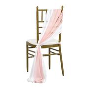 LVCHAO Chiffon Chair Sashes Wedding Decoration Set of 2 For Party Banquet Event Baby Shower Ceremony Aisle Chairs Decors，30x300cm para Banquetes y Fiestas(Color02)