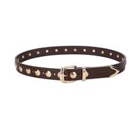 LVCHAO Cinturón estilo punk for mujer, 2,3 cm de ancho, con remaches negros, retro for vaqueros y pantalones cargo para Todo Tipo de Ropa(100cm,Coffee-B)