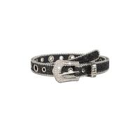 LVCHAO Cinturón punk retro informal con remaches góticos y hebilla versátil de moda para Todo Tipo de Ropa(Black-113cm)