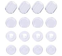 Lvcky 100 Piezas Pendientes Almohadilla Pendientes de Silicona aretes Clips, 4 Formas, protección auditiva amortiguadora, Transparente