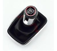 LVDLRAJJ Compatible Con VW Para Golf Para GTI Pomos Palanca Cambios | Para R32 Mk4 1999-2005 Coche 5/6 Velocidades 12 Mm Perilla Cambio Marchas Manual Bota De Polaina(6 speed)