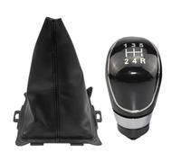 LVDLRAJJ Perilla Cambio Compatible Con Ford Para Fiesta 2008 2009 2010 2011 2012 5/6 Velocidades Perilla De Palanca De Cambios Manual Polaina Funda Para Maletero Collar(5 Speed Black)