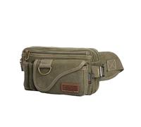 LVFXQRXO riñonera Bumbag Winist Fanny Pack Bag Casual Kist Bag Canvas Hombres Cinturón De Cintura para Mujeres Senderismo Al Aire Libre, Correr, Viajar-Verde