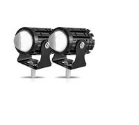 LVGVZTTGKM faro delantero moto 2 Uds Faros Delanteros LED Para Exploradores, Accesorios Motocicleta Camión Coche Auxiliar Proyector Adicional Luces Antiniebla(2PC Switch Yellow)