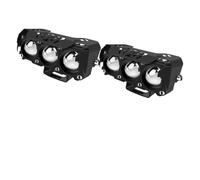 LVGVZTTGKM faro delantero moto Para Coches Camiones SUV UTV 12V 24V Lente Faro Luz De Conducción Motocicleta LED Foco Doble Color Luces Antiniebla Haz(2PC with switch)