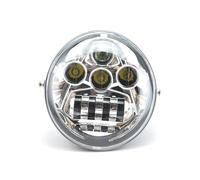 LVGVZTTGKM faro delantero moto Para V Rod VROD VRSCA VRSC Faro Motocicleta Vrod Led Halo Anillo DRL Lámpara De Faro Negro(Chrome)
