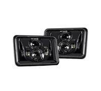 LVGVZTTGKM Faro Proyector/Proyector De Faro Para Wrangler JK TJ LJ YJ 1987-2018 2 Uds. Faros Delanteros LED De 4x6 Pulgadas Haz Sellado Alto/bajo Negro Lámpara Trabajo(B)