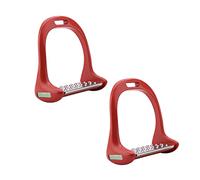 lvifloae 1 par de estribos de Aluminio para Caballos ingleses con Almohadillas Antideslizantes de Acero Inoxidable, Entrenamiento a Caballo, equitación, Salto, (Rouge)