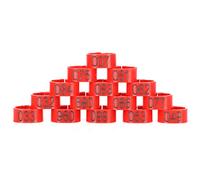 lvifloae 100pcs Las Palomas numeradas identifican el Anillo 001 a 100 Bandas de piernas numeradas Bandas de Las piernas de Aves de Corral legibles Anillos de pie de pájaro para (12mm Rot mit