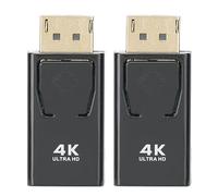 lvifloae 2 PCS DisplayPort Macho a HDMI Hembra Adaptador Convertidor Resolución 4Kx2K, Conector DP a HDMI Chapado en Oro para HDTV, Proyector, Monitor, Computadora Portátil, PC