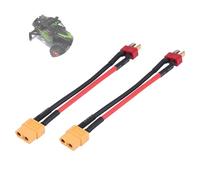 lvifloae 2 Piezas T Enchufe a Macho o Hembra XT60, Macho o Hembra XT60 a T Adaptador de Conector, Juego de 2 Piezas RC Adaptador Conector convertidor Silicona (T Plug Male to XT60 Female)