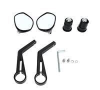 Lvifloae 22 mm Motor de motocicleta Universal Manillar Side Manillar 360 grados Antiestables Anti -Dazzle Vidry Metal Reemplazo de espejo lateral para 250R R600 R750 (Negro)