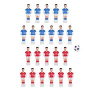 lvifloae 22pcs Table Football Players Reemplazo Accesorios de máquina roja de Foosball Blue con una Pelota Blanca Negra de 32 mm para 4824 Máquina de fútbol de Mesa