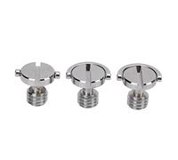 lvifloae 3 Tornillos de Montaje de cámara ranurados de 3/8 Pulgadas, diseño de Anillo de elevación de Rosca Transparente, Perno de fijación de Placa de liberación rápida para fotografía,