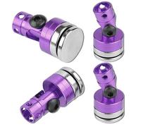 lvifloae 4 Uds. De Aluminio RC Cuerpo Poste magnético RC Cuerpo montajes Invisible Cuerpo Poste Montaje Bueno Scx10 4Wd 1:10 RC Coche Amarillo Negro púrpura (Purple)