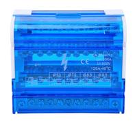 lvifloae 411 Bloque Terminal 4 Polar Rail monofásico Montaje de distribución de Cable montado en Fase 35 mm Montaje de riel estándar 600 V Voltaje de Soporte Adecuado para gabinetes de