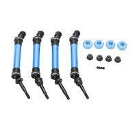 lvifloae 4pcs RC Car CVD Steel Front Rear Drive Shaft Replace,Anti-Slip and Solid Complete Driveshaft Compatible for Traxxas Slash 4X4 1/10 Remote Control Car (Blue) (Blue)