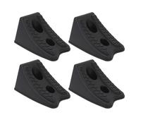 lvifloae 4pcs Wheel Chocks Heavy Duty Triangular Tire Stopper Block Set Anti Slip Base Space Saving and Easy to Store for Cars, Trucks, RVs, Small Airplanes, Etc.